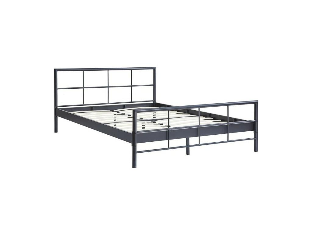Boisona Metal Bed – 160x200 cm – Dark Grey – Robust and Elegant Design YSUB93047