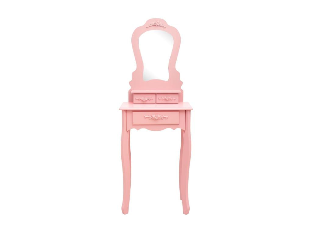 Dressing table set with stool, Rose 50x59x136 Paulownia TNOI59929