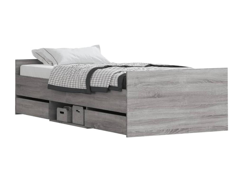 Bed frame without mattress Boisona gray 90x190 cm IEII22401