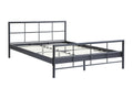 Boisona Metal Bed – 160x200 cm – Dark Grey – Robust and Elegant Design YSUB93047