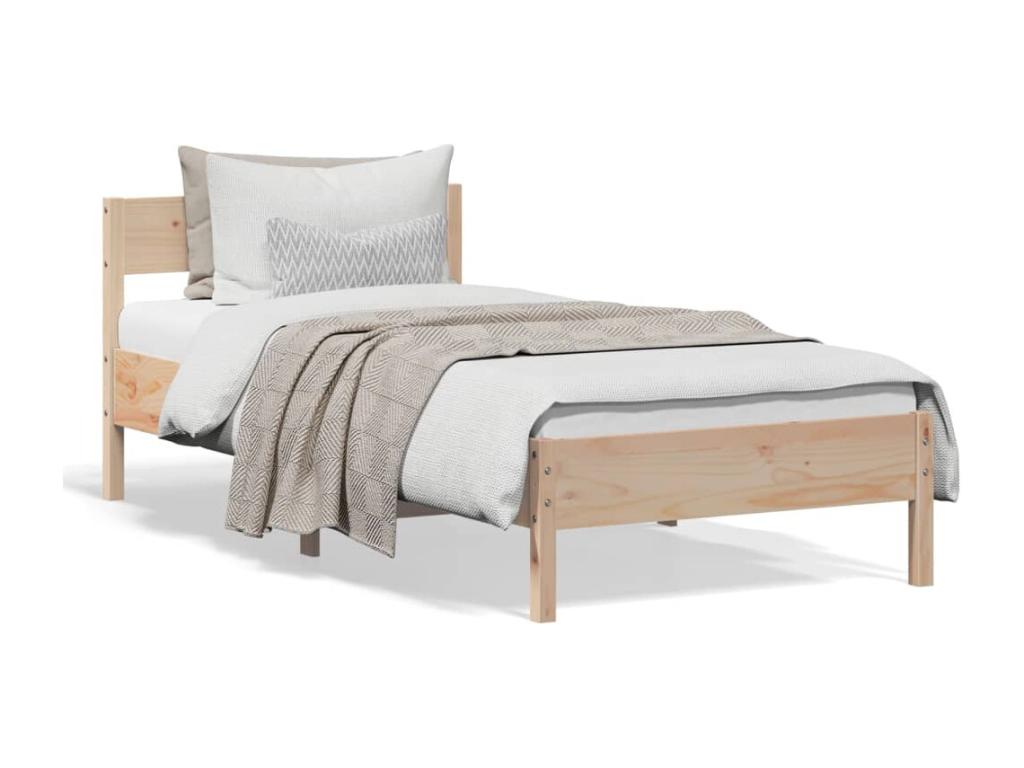 Bed frame without mattress 90x190 cm solid pine wood XMJO45126