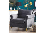 Nobellea Armchair, Dark Grey Velvet, HWCO47859