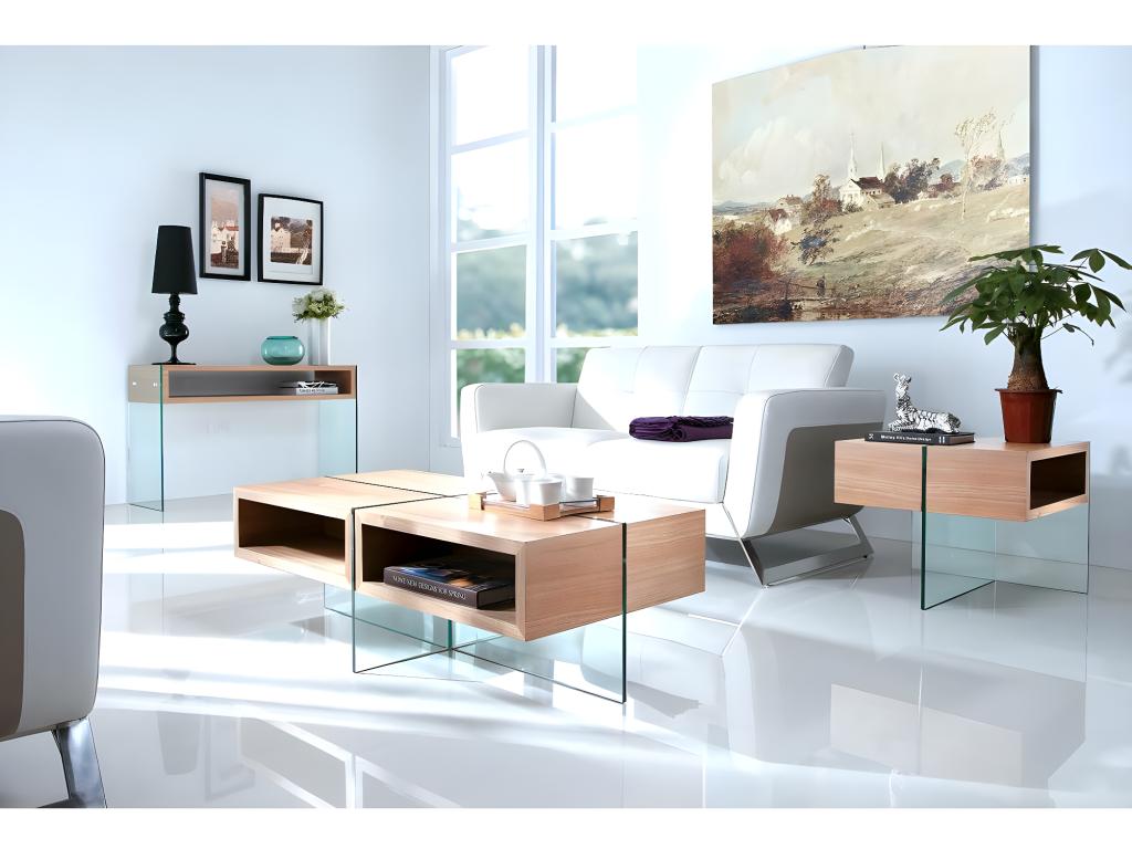 Boisona coffee table - 60x60x50 cm - Oak finish RJJR24419