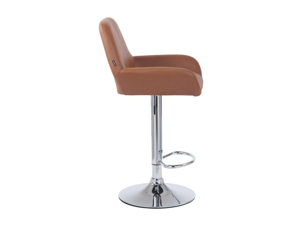 Bar stools - Faux leather / Metal - Light brown - Boisona IRBK29573