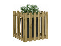 Planter with fence design 60x60x60 cm impregnated pine BVPY77756