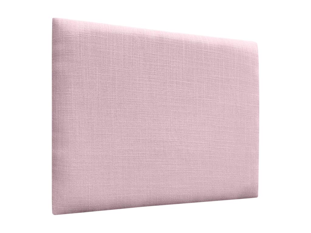 Boisona Upholstered Headboard in Natural Linen, Composed of Interchangeable Self-Adhesive Panels for Luxury Upholstered Bedroom, Pink, 135 cm LQXI83752