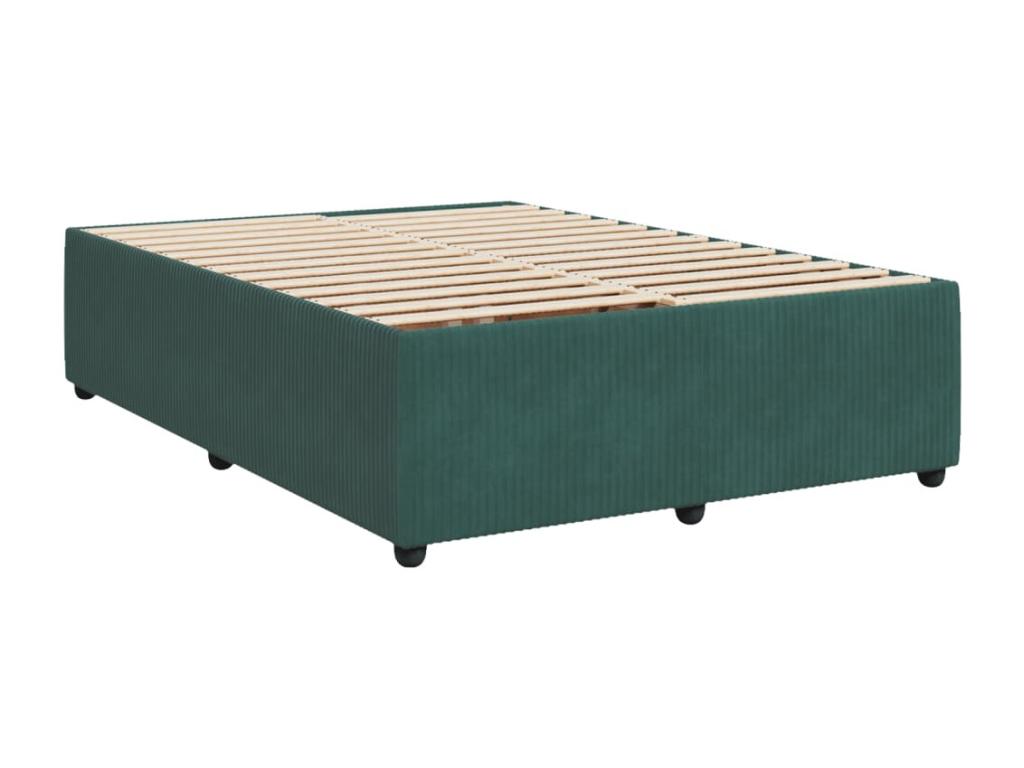 Dark Green Bed Frame 140x190 cm Velvet GMPV16758