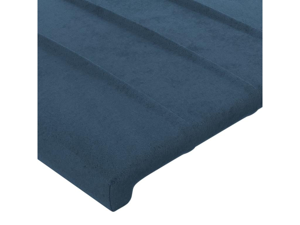 2-piece headboard set, dark blue, 100x5x78/88 cm, velvet, HHOK09693