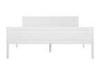 Solid Pine Wood Bed, White, 120x200 WFLW07803