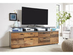 Nobellea - Living room/lounge furniture - TV unit max 65 in melamine wood and matte grey - WDH 180-66-47 cm CYBU75770