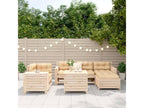 7-piece garden furniture set in solid pine wood QCXG89856