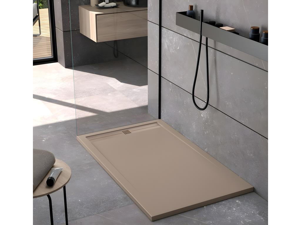Boisona shower tray, smooth finish, Boisona colored grid - 190x80 cm ZUBI20047