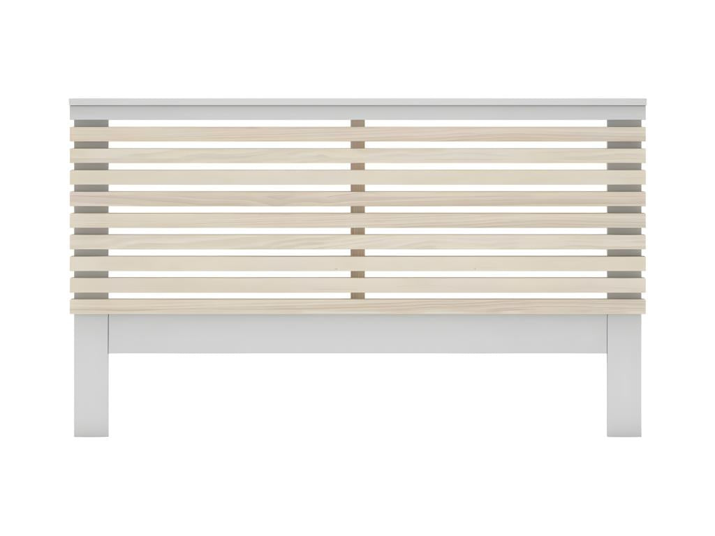 Headboard 2 White/Light Wood 160 cm - Boisona YXUO76313
