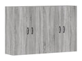 Nobellea 2-piece wall cabinets, engineered wood grey, KHQY77399