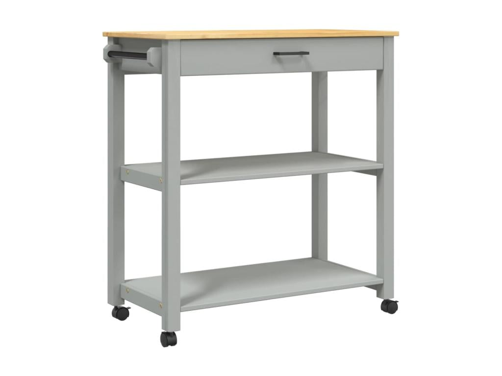 Kitchen trolley 84x40x90 cm solid pine wood EQEF98410