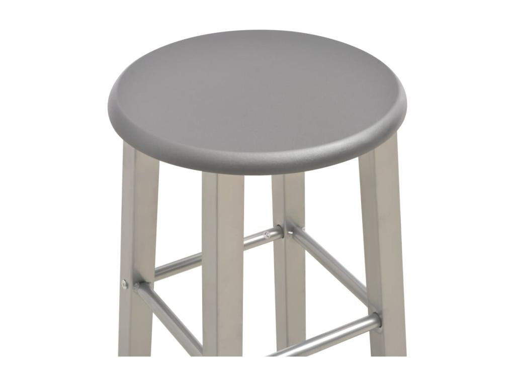 Set of 2 anthracite MDF bar stools GCAD06637
