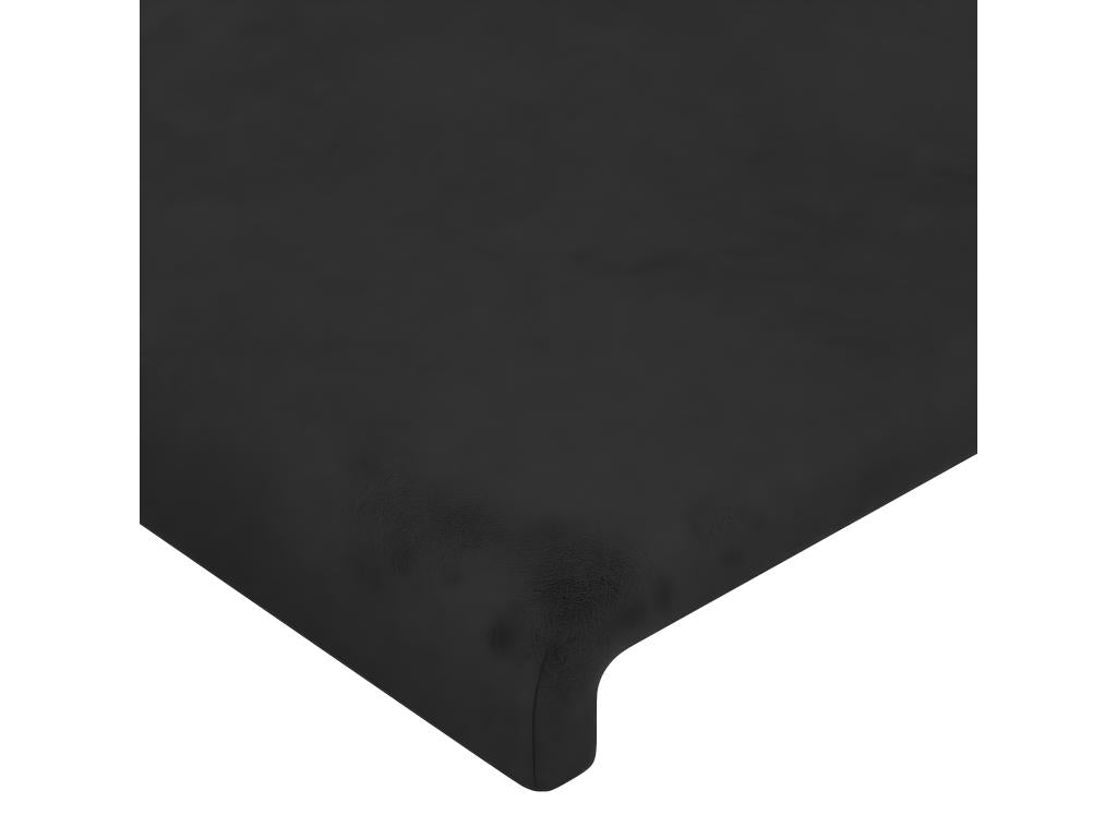 2-Piece Black Velvet Headboard Set 80x5x78/88 cm JJZQ36625