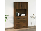 Wall-mounted cabinet, brown oak, 80x33x80 cm, engineered wood, GSJB42062