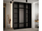 Boisona 8 Sliding Door Wardrobe 235.2/180/60 3 Doors Black/Black/Silver JLFK55491