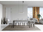 Extendable table 90x180/440 cm Boisona White Ash frame Anthracite LCIM00959