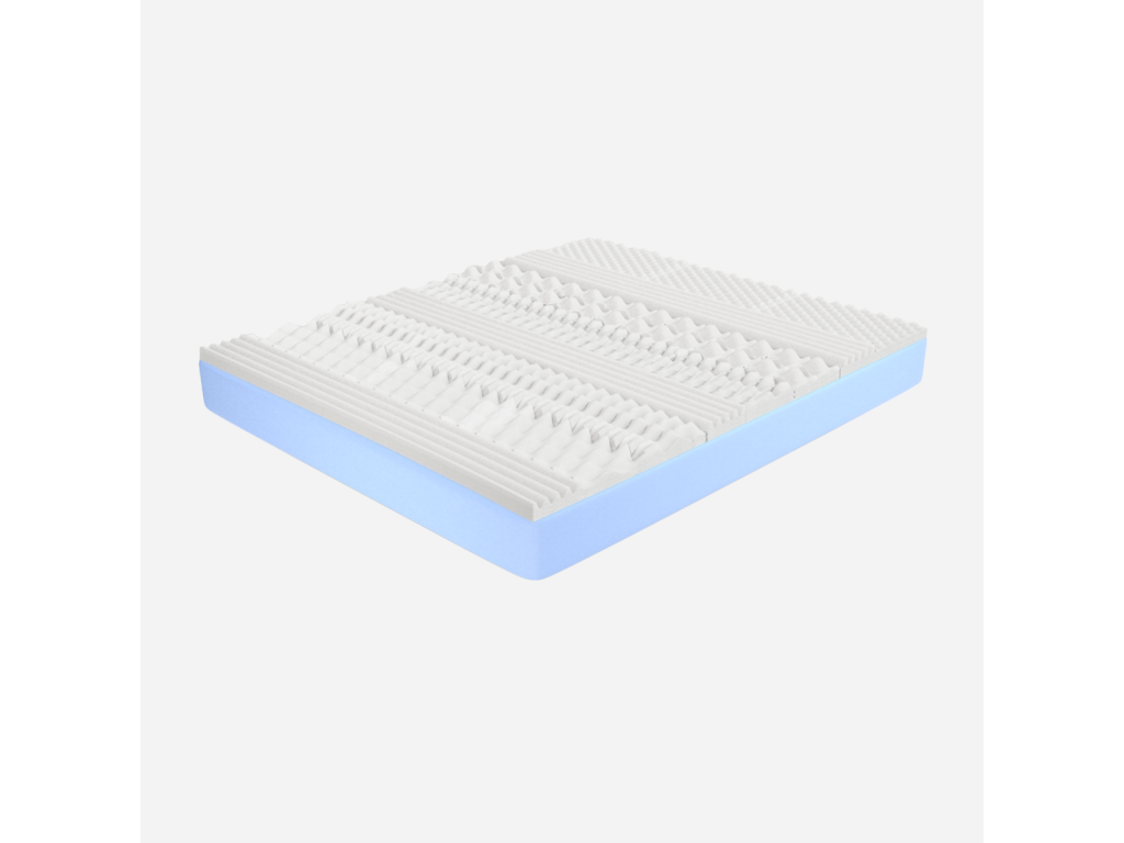 Memory foam mattress 160x190 cm, 17 cm high - Removable cover with Aloe vera lining - Baldo BJVS54827