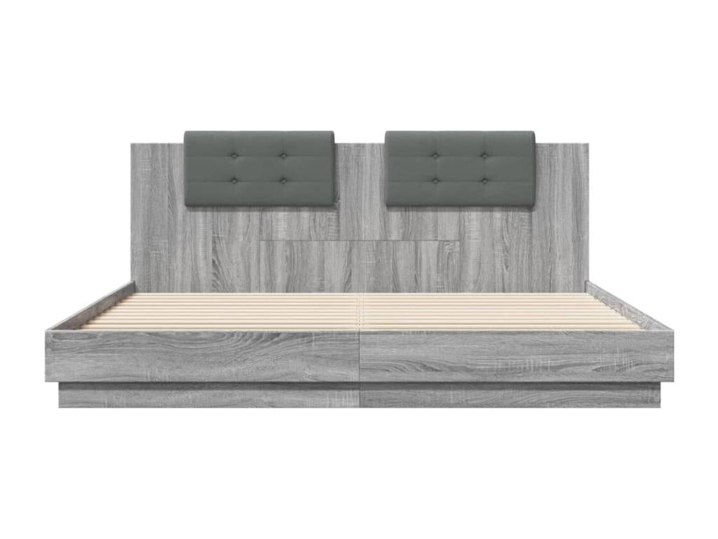 Boisona grey bed frame with headboard 180x200 cm IWVI17315