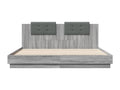 Boisona grey bed frame with headboard 180x200 cm IWVI17315