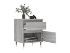 Boisona bedside tables, 2 pcs, grey, 40x35x50 cm, engineered wood, SNSG39347