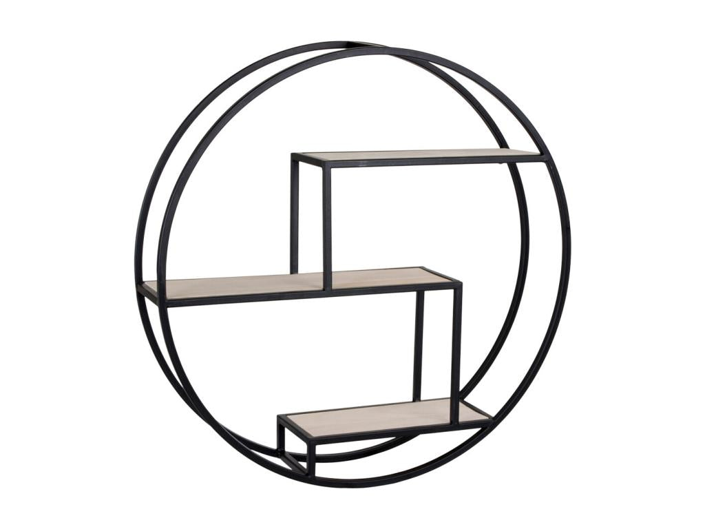 Nobellea 3-Shelf Storage Unit, Black with Natural Tint. IYJS31047