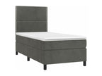 Boisona bed base with mattress and LED, Dark Grey, 100x200 RUBK04074