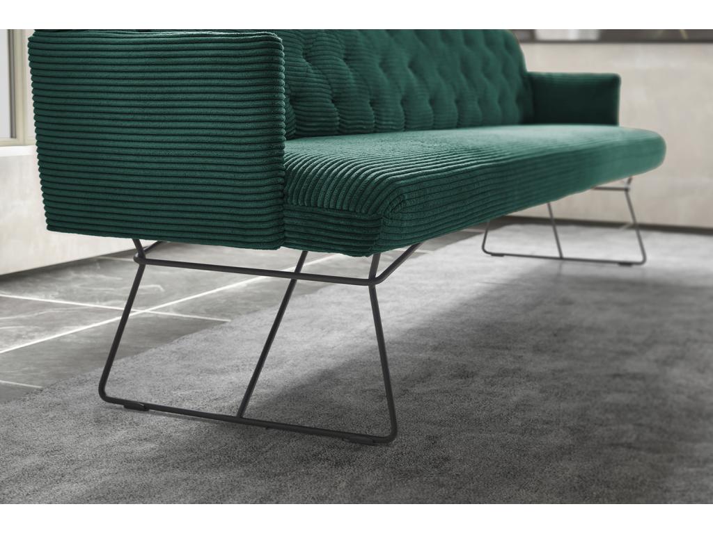 Bench - emerald green corduroy - Boisona KUIF70457