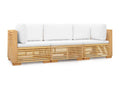 3-piece garden furniture set with cushions, solid teak wood VDUJ11226