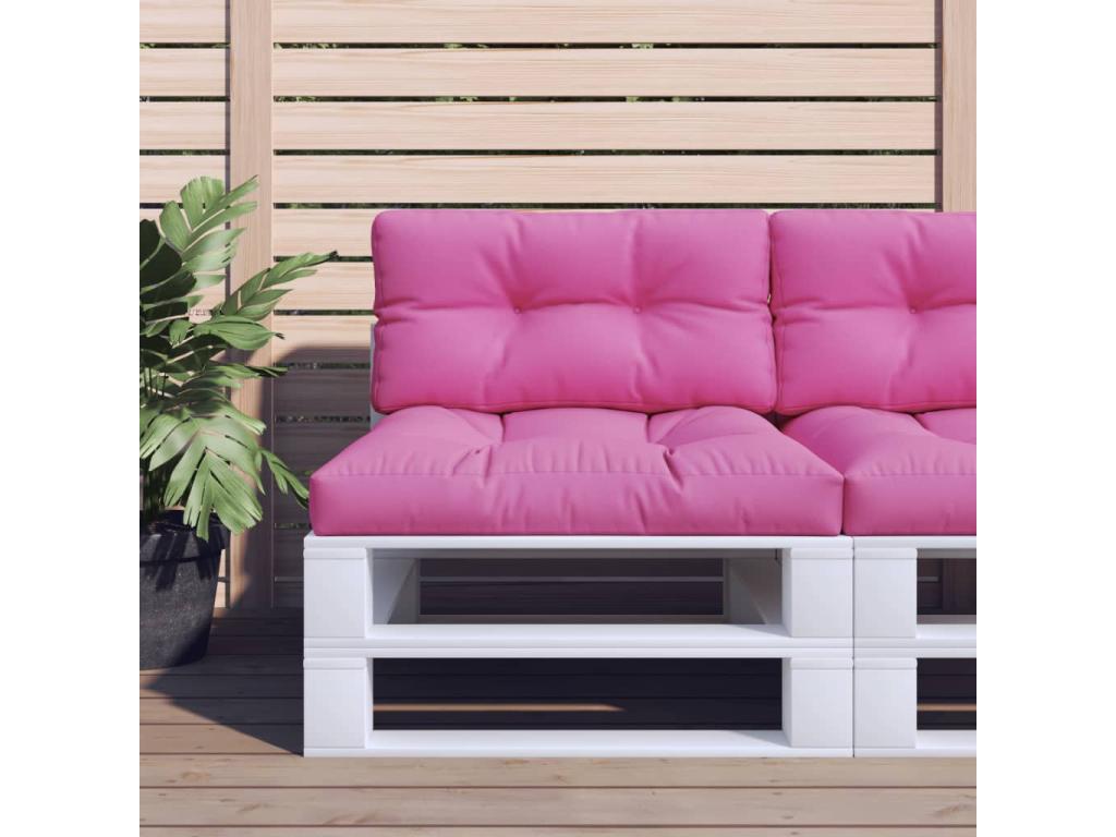 2-piece pink fabric pallet cushions NYSL85497