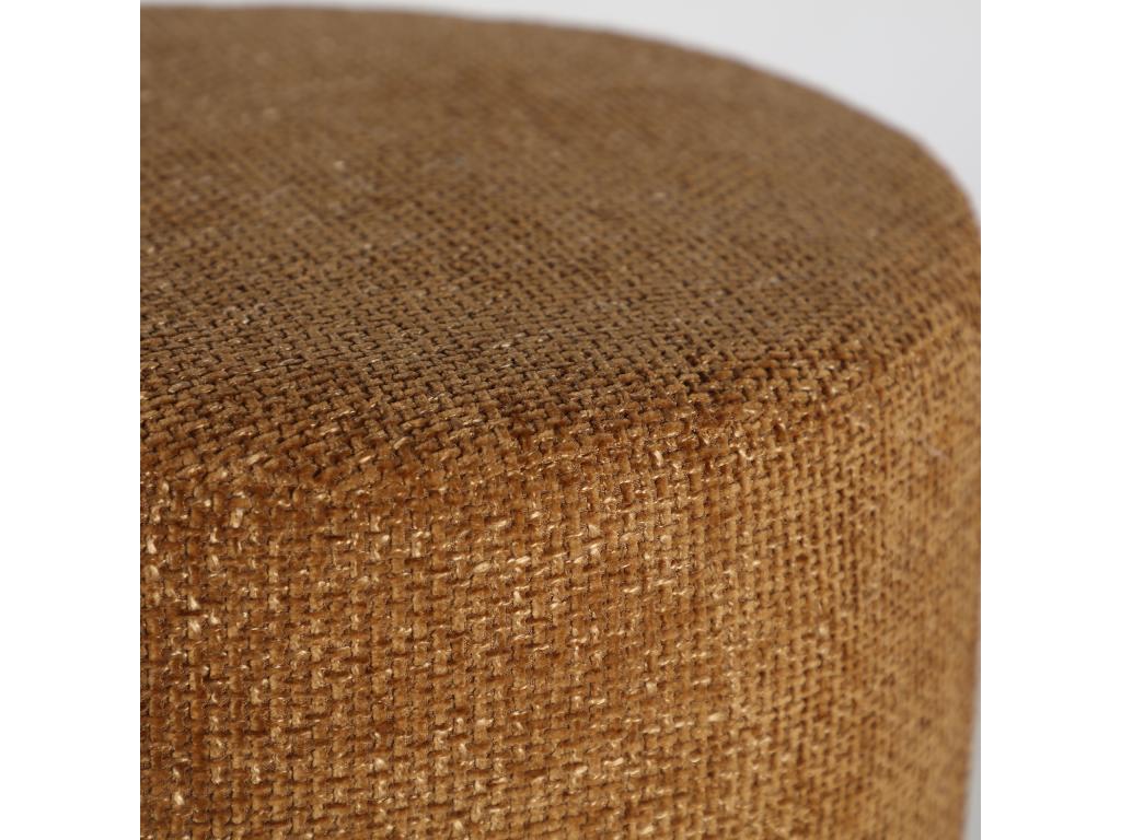 Ochre polyester stool 41x41x48 cm FOKY61746