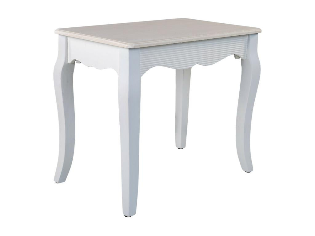 White wooden corner table 53x35x47h LGHZ32892