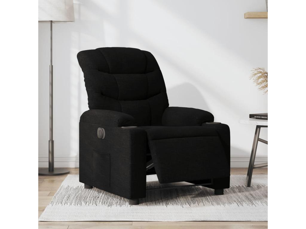 Electric Recliner Chair, Black Fabric, DPQD89212