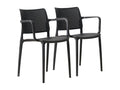 Set of 2 black patio chairs CFXF47912