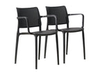Set of 2 black patio chairs CFXF47912