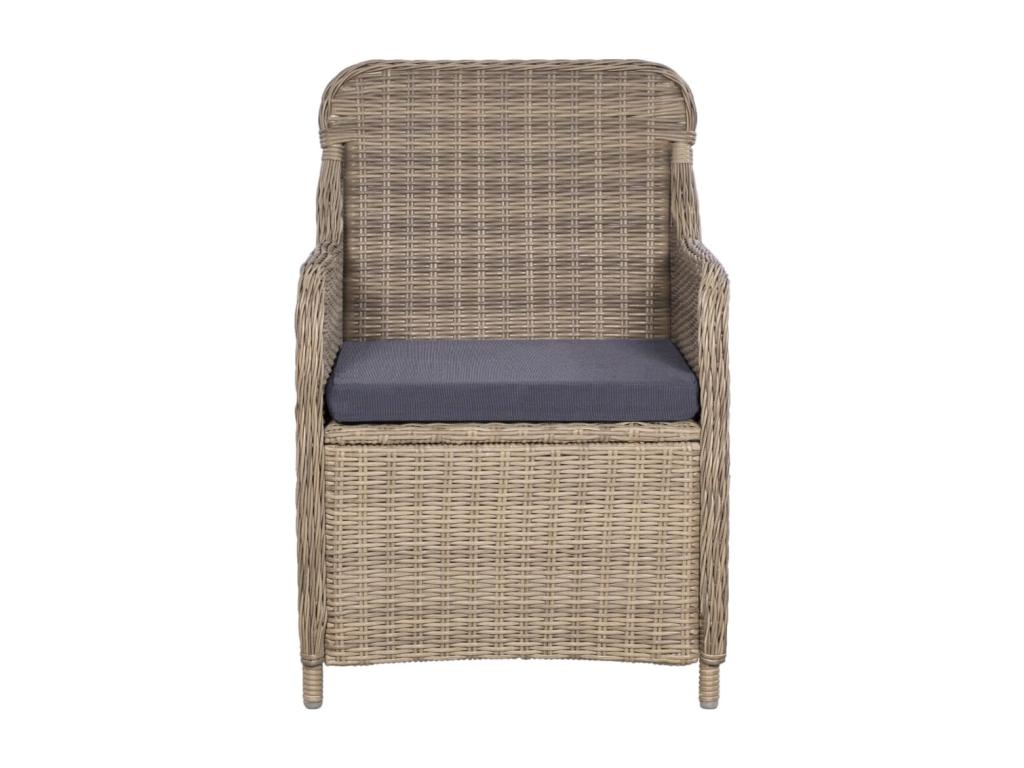 9-piece garden dining set, brown woven resin, PIYZ18506