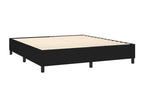 Upholstered bed base with mattress, black, 160x200 cm, fabric LMQO70432