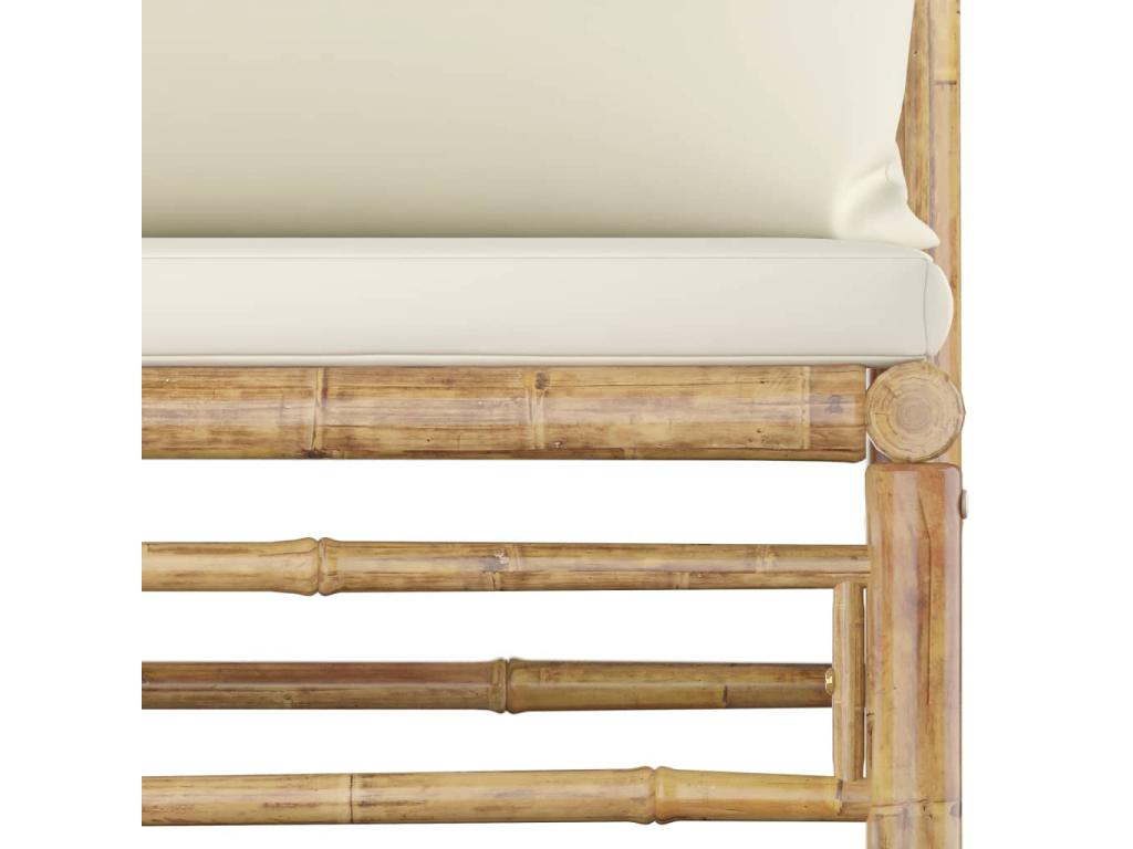 Nobellea RDHG38186 5-piece garden furniture set with cream-white cushions