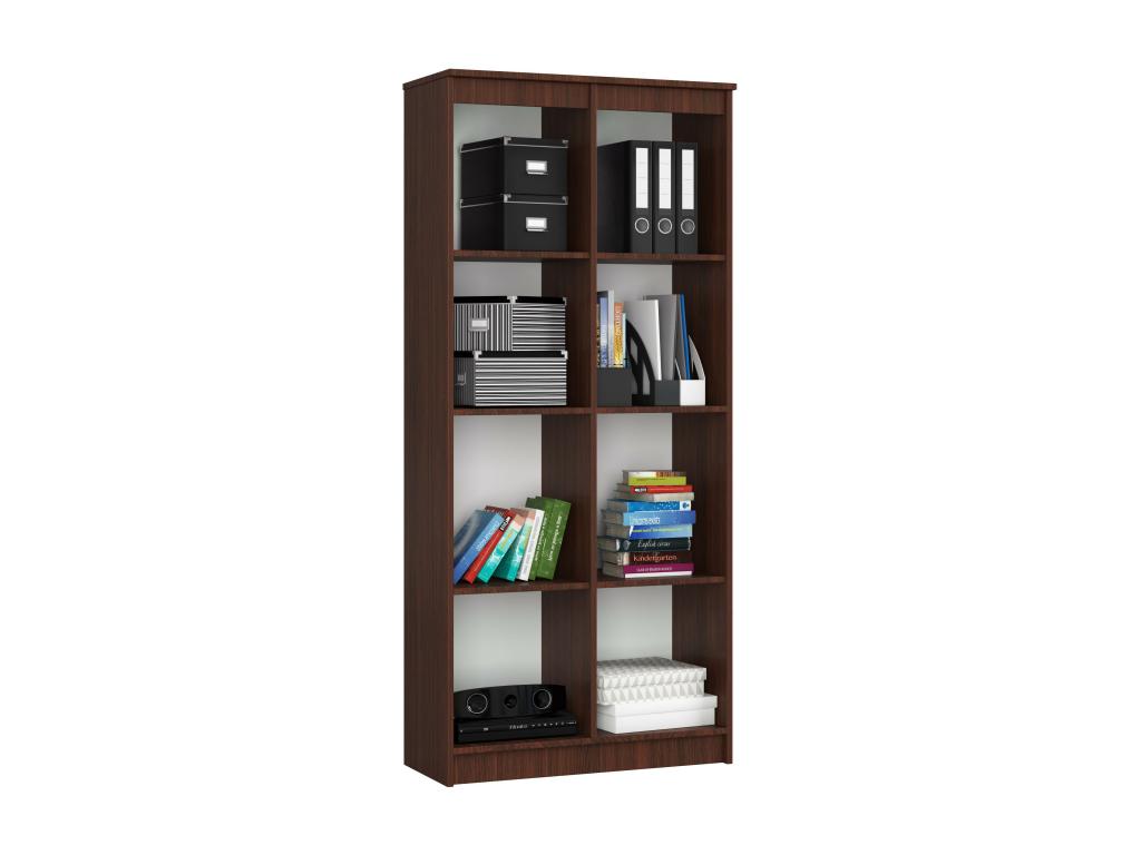 Boisona R80 Wenge Office Bookcase, 80 cm Wenge Front, 8 Shelves, 80x35x180 cm UBXS79533