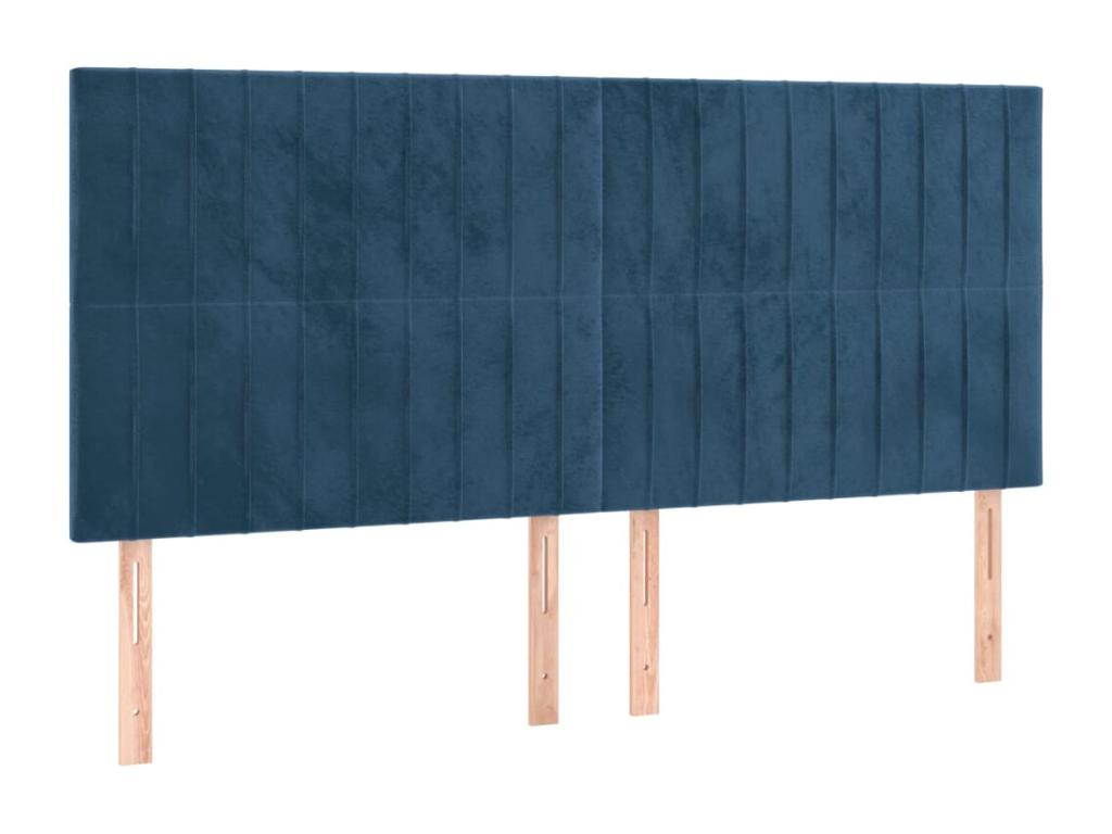 Nobellea bed base with mattress and LED light, dark blue, 200x200 cm, ZRDU32481