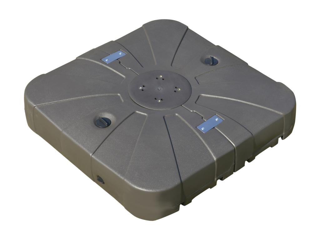 Offset parasol base with weighted base for offset parasols, dimensions: 88L x 88W x 19H cm, Boisona grey XDGT36471