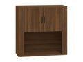 Wall-mounted cabinet, brown oak, 80x33x80 cm, engineered wood, GSJB42062
