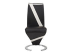 Set of 4 Nobellea chairs - Black/white faux leather UWII00628