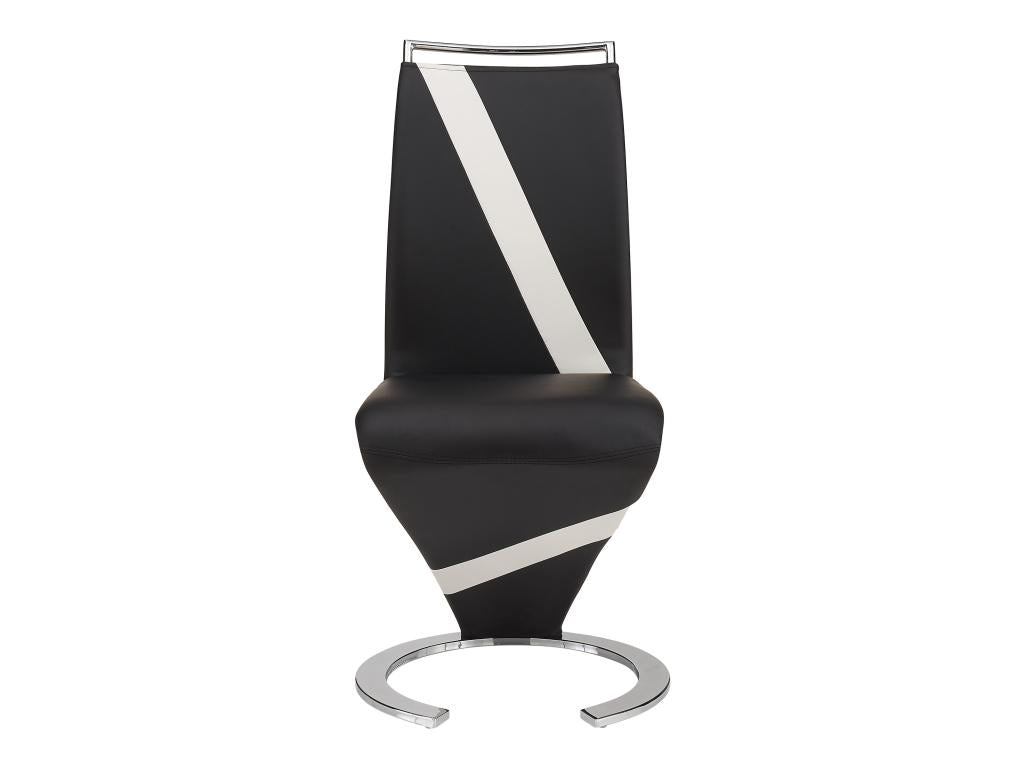 Set of 4 Nobellea chairs - Black/white faux leather UWII00628