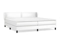 Boisona bed base with mattress, white, 200x200 cm, faux leather, ZSSV32071