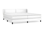 Boisona bed base with mattress, white, 200x200 cm, faux leather, ZSSV32071