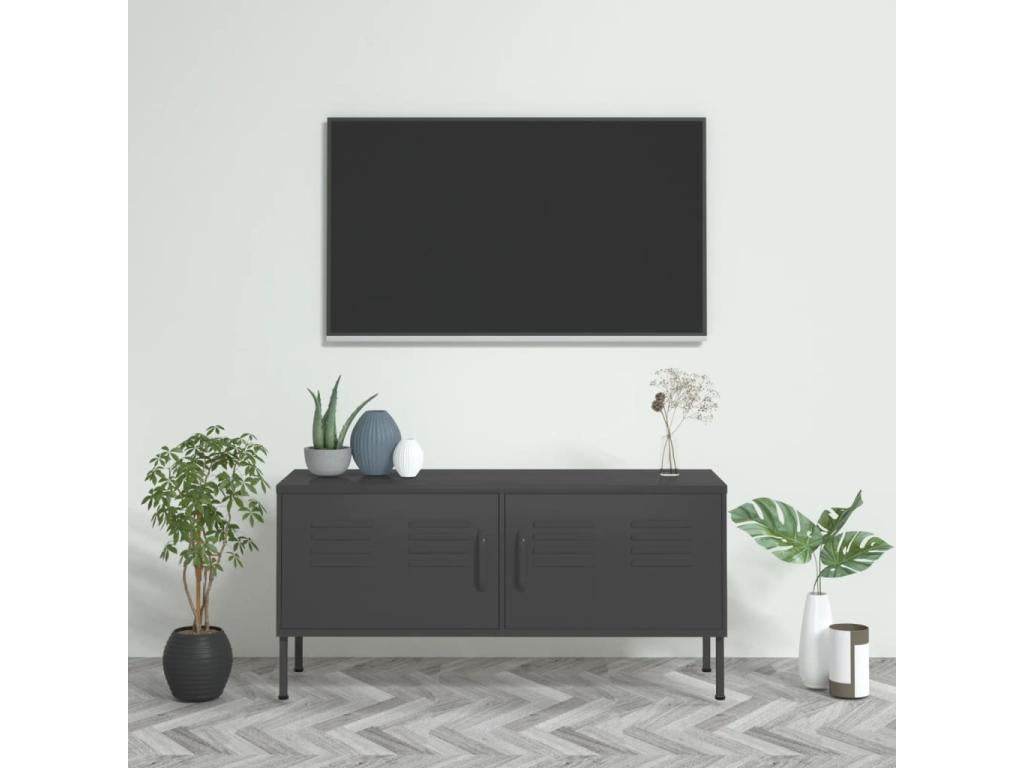 Anthracite TV stand 105x35x50 cm Steel CGKM54919